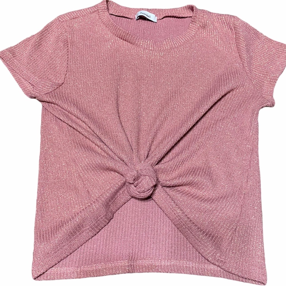 TeenBell Pink Knot Crop Top Size M